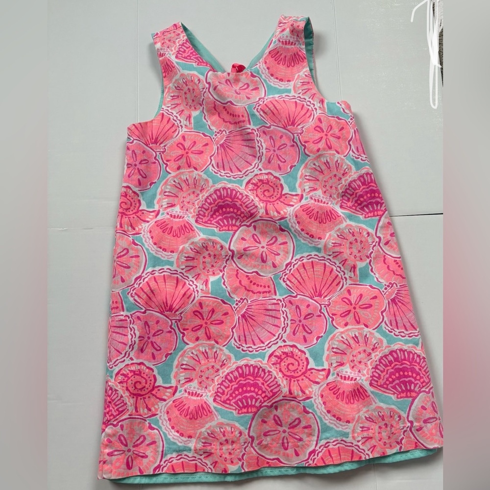 Tommy Bahama Girls Pink and Aqua Floral Casual Dress
